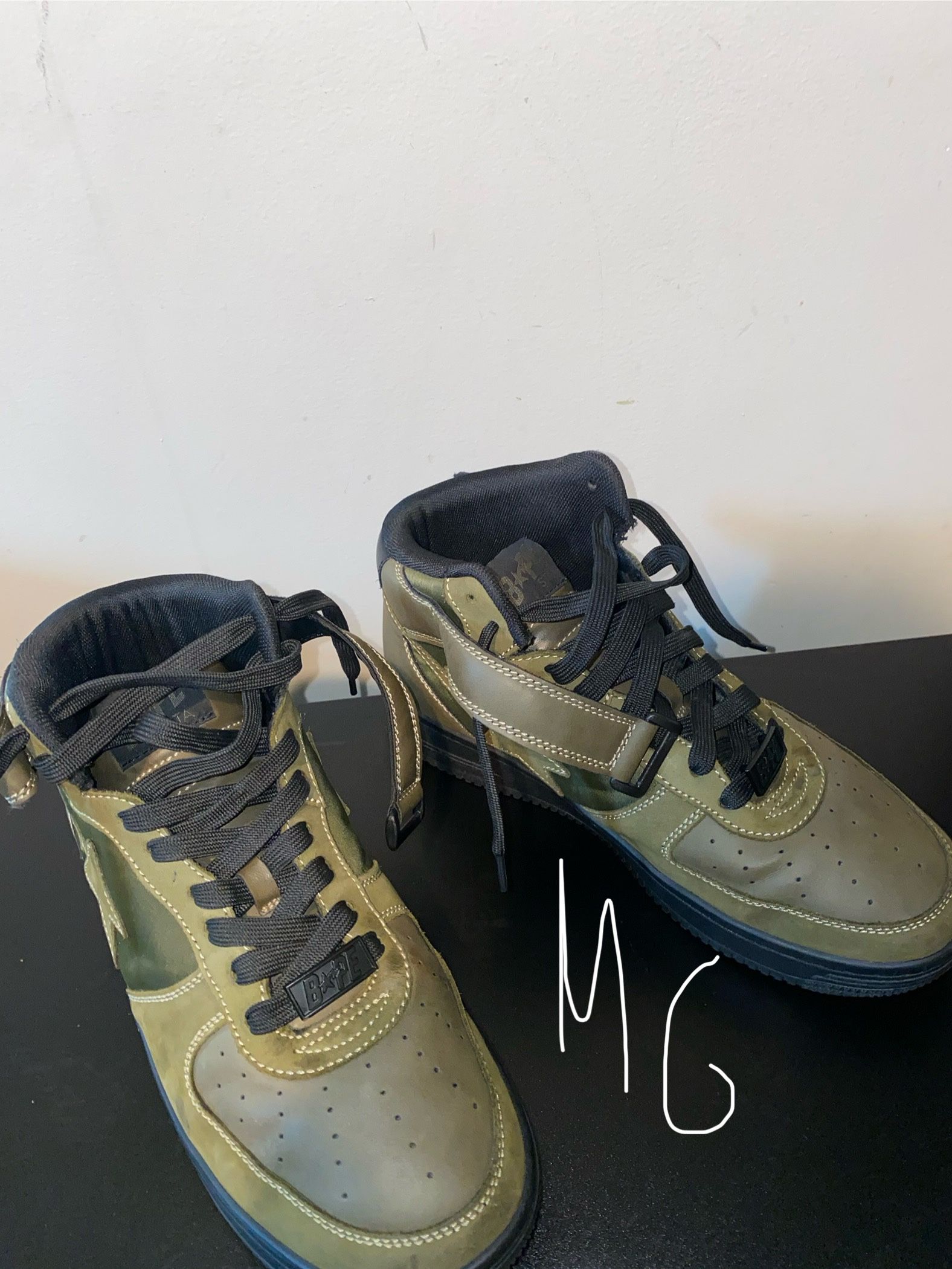 Bape Sta Mid Shoes Military Olive Green