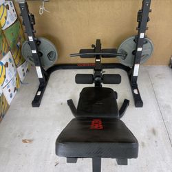 300 Lb Weight Set With Bench 
