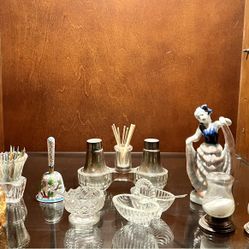 Antique Salt And Pepper Shaker, Toothpick Holder, Etc.