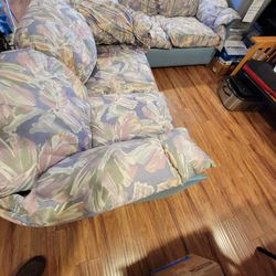 Pair of loveseats with stain-resistant Teflon