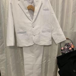 Suit Set For Boys Size: 16 White