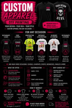 Custom T-Shirts | DTF Printing | Uniforms, Businesses & Events