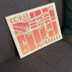 Coral Gables Map 11x14 