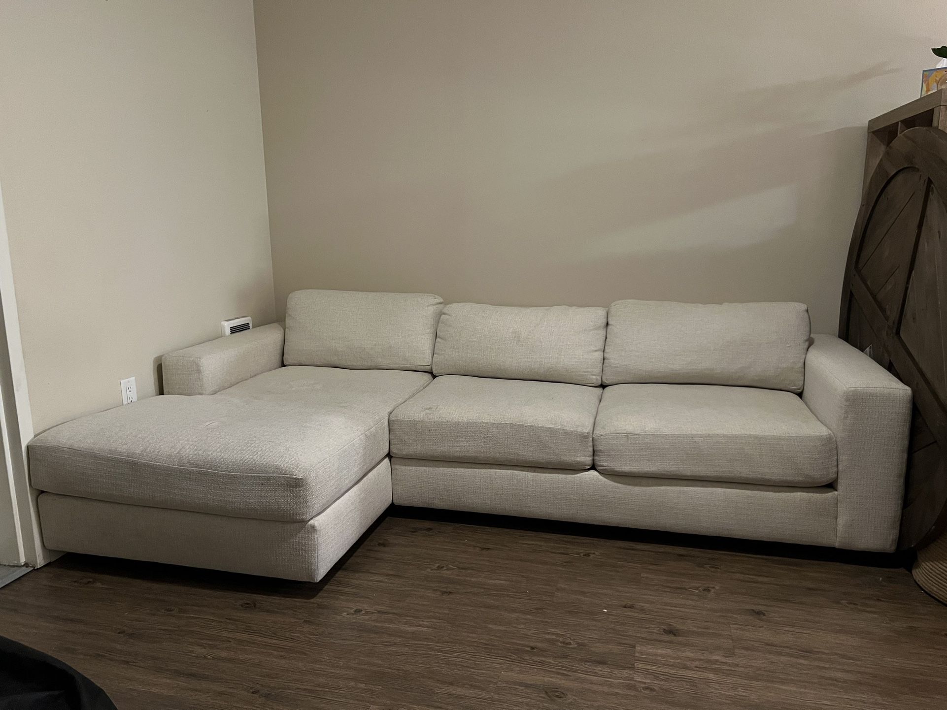 West Elm Urban Two Piece Chaise Sectional