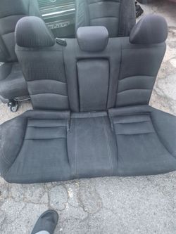 Black Cloth Car Rear Seat Set