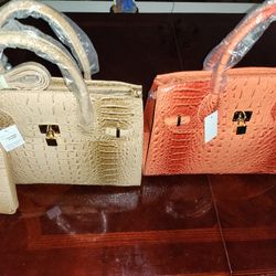 2 Pc Handbag With Wallet 