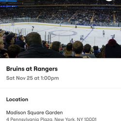 Rangers Bruins Tickets 
