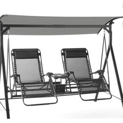 Zero-Gravity Steel Porch Swing 