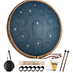 Steel tongue drum (navy blue)