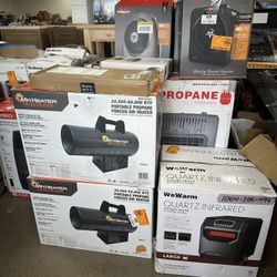 Heaters:  Ceramic, Propane, Portable, Ceiling Mount 