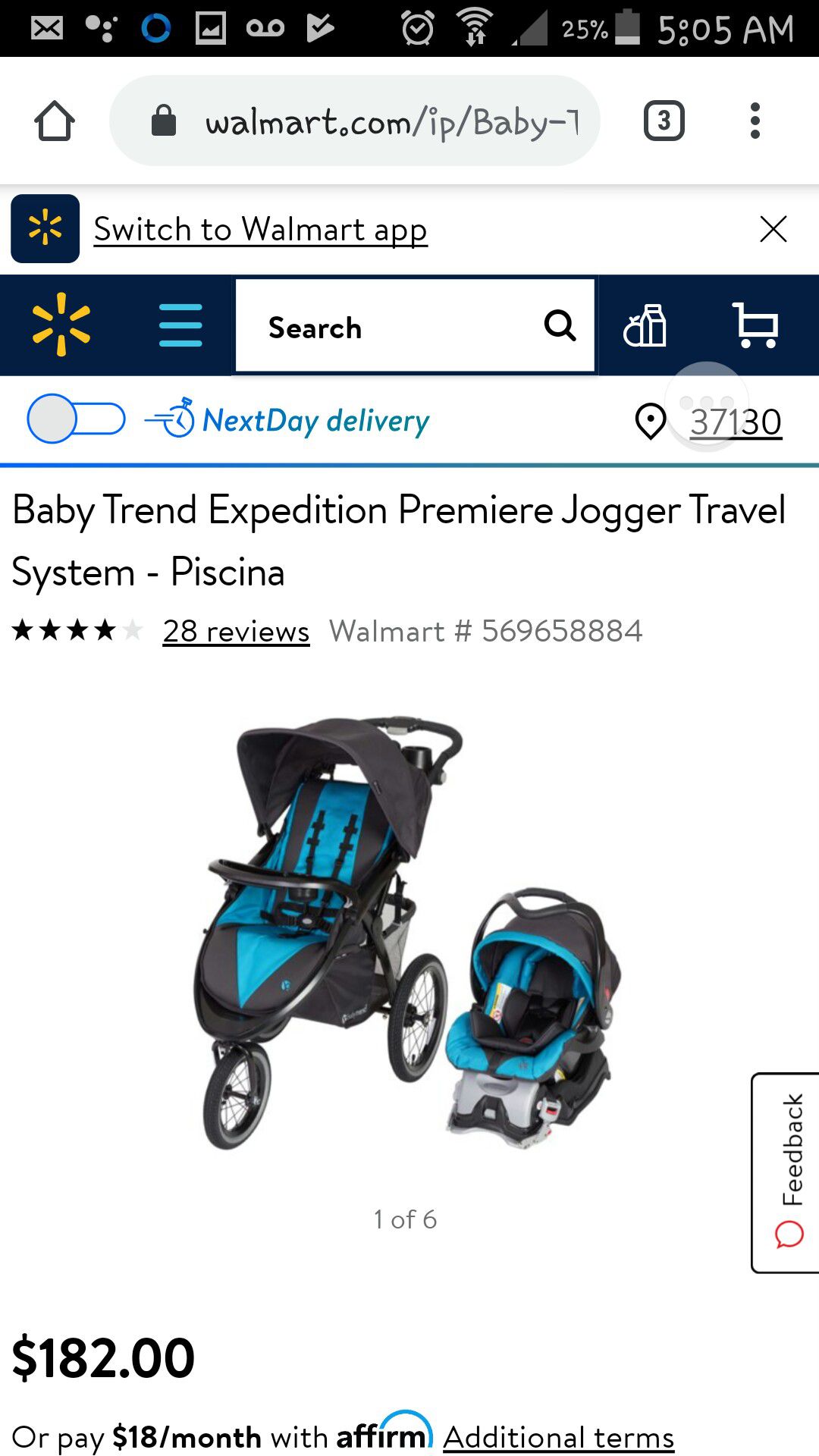Brand new Baby Trend Jogger car seat and stroller set