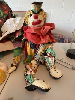 Limited Vintage And Fragile Sitting Clown