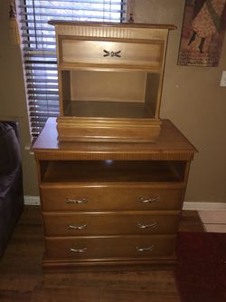 Solid wood night stand and dresser