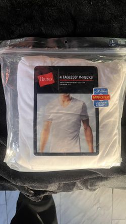 Hanes Large V-Neck Shirts