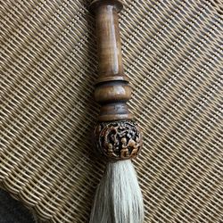 Carved Horn Calligraphy Brush, China, Qing Dynasty, 19th/20th Century