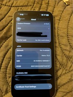 Apple iPhone Unlocked No SIM Restrictions