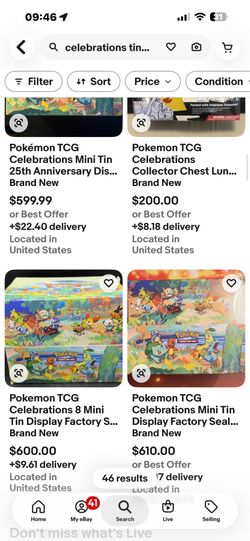 Celebrations Tin display case