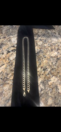 10K DIAMOND CUT SOLID GOLD CURB LINK CHAIN 🔥