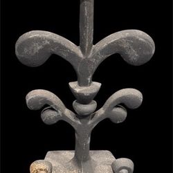 Fleur De Lis Cast Iron Door Stop | Decorative Door Stopper Wedge 14" tall. Heavy & Solid, Approximately 6lb 8oz. 3 pcs available. Price is per each. T