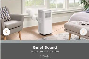 Vissani Portable Window Air Conditioner.
6000 BTU
Cools 250 Square Feet.
Remote
Includes: Window Kit Attachments.
Color: White
Model: VP0626PWSF
Use