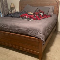 Bed King Size Mattress Is A Serta Mattress And Boxspring. Furniture Is From Ashley Furniture
