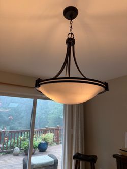 Bronze Bowl Pendant Chandelier Light Fixture