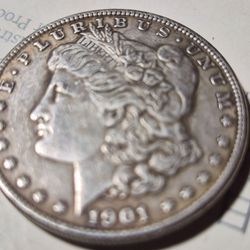 1901 silver morgan l s