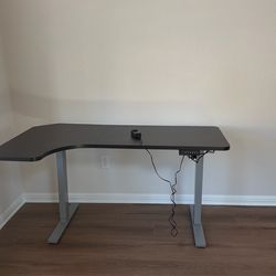 Adjustable Black Desk (almost New)