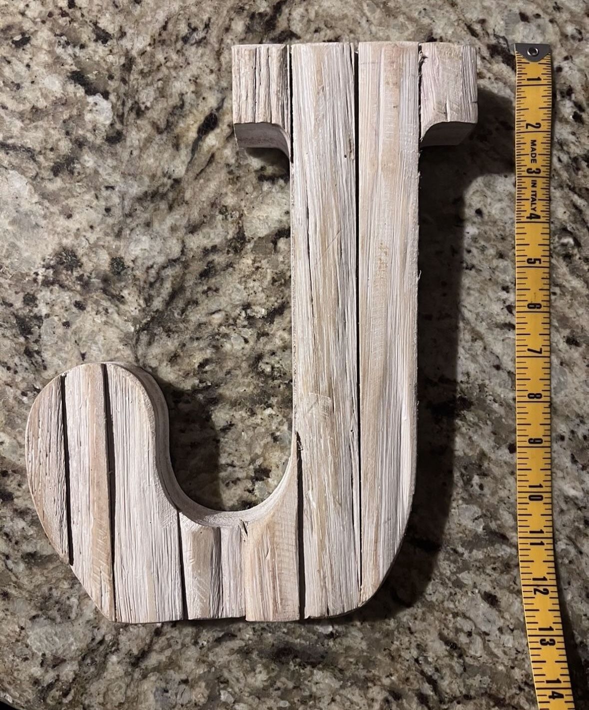 Brand New Farmhouse Rustic Wood Letter J