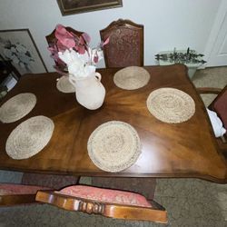 Solid wood table and chairs