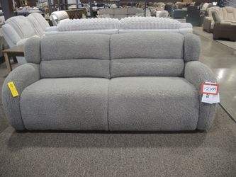 Bernhardt Pablo Gray Sherpa Power Reclining Sofa - Outlet Floor Sample
