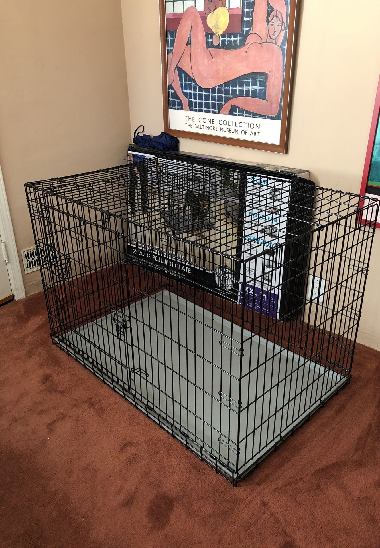 Dog gate ultra touch 2 door folding crate