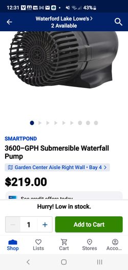 Smartpond Waterfall Pump