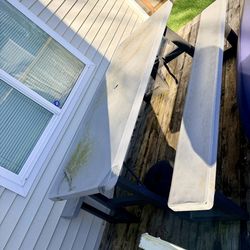 Free Lifetime outdoor picnic table / umbrella stand