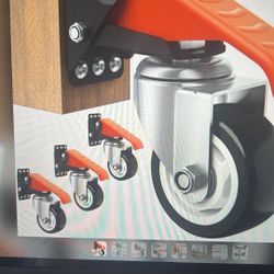 Casters Keep 880 Pounds Capacity 3 Inch Extra Heavy Duty Retractable Casters Four Pack