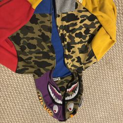 Multi-coloured BAPE Shark Hoodie #BAPE #SharkHoodie