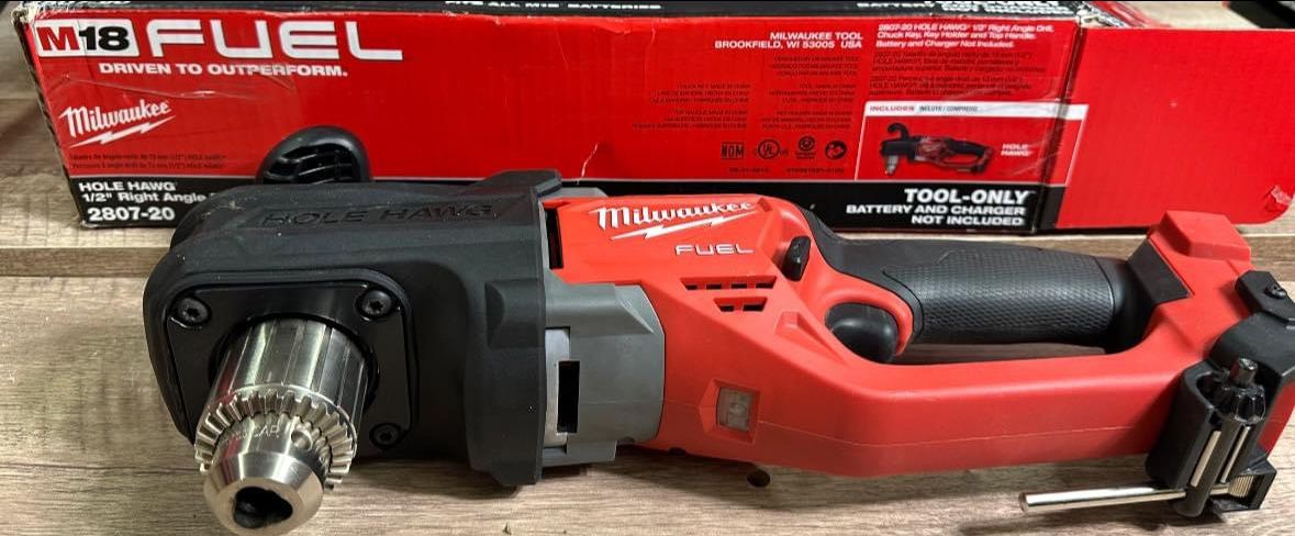 Milwaukee M18 FUEL GEN II 18V Lithium-Ion Brushless Cordless 1/2 in. Hole Hawg Right Angle Drill (Tool-Only)