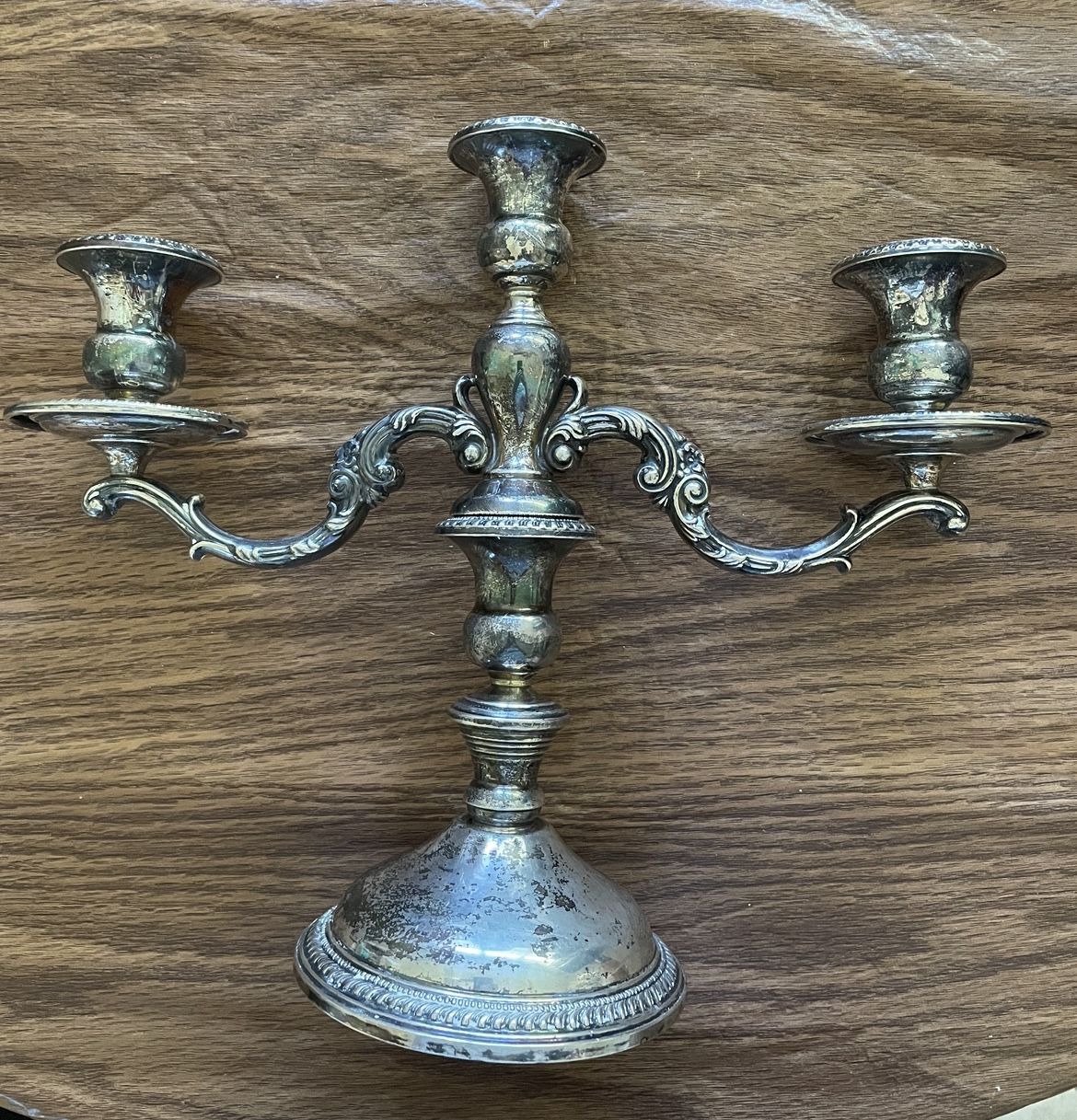 vintage/antique 3 arm anstom candelabra