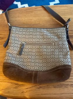 Coach Signature Brown Leather Bag