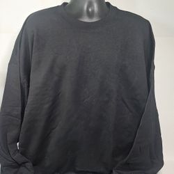 Athletic Works Black Fleece Crew Sweatshirt Mens 4XL (58-60)