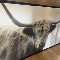 ART WALL BEAUTIFUL BULL LONG HORNS