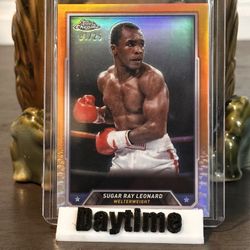 Sugar Ray Leonard Orange Refractor /25 - 2024 Topps Chrome Boxing # 29