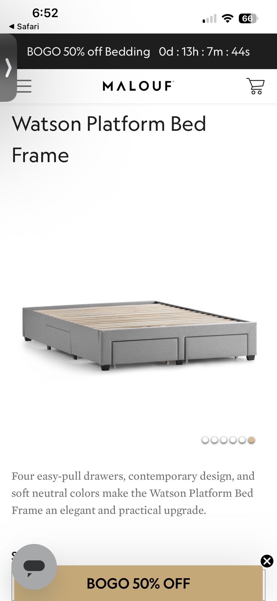 New In Box Queen Bed Frame With Storage 