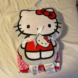Hello Kitty Pillow And Blanket Set.  