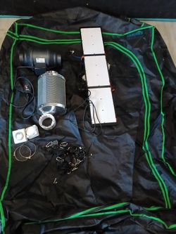 Full Grow Setup Tent, Light, Fan, Accessories