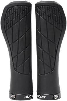 Black Bucklos Handlebar Grips,Single&Double Lock on Bicycle Handlebar,Non-Slip Rubber Replacement Bike Grips