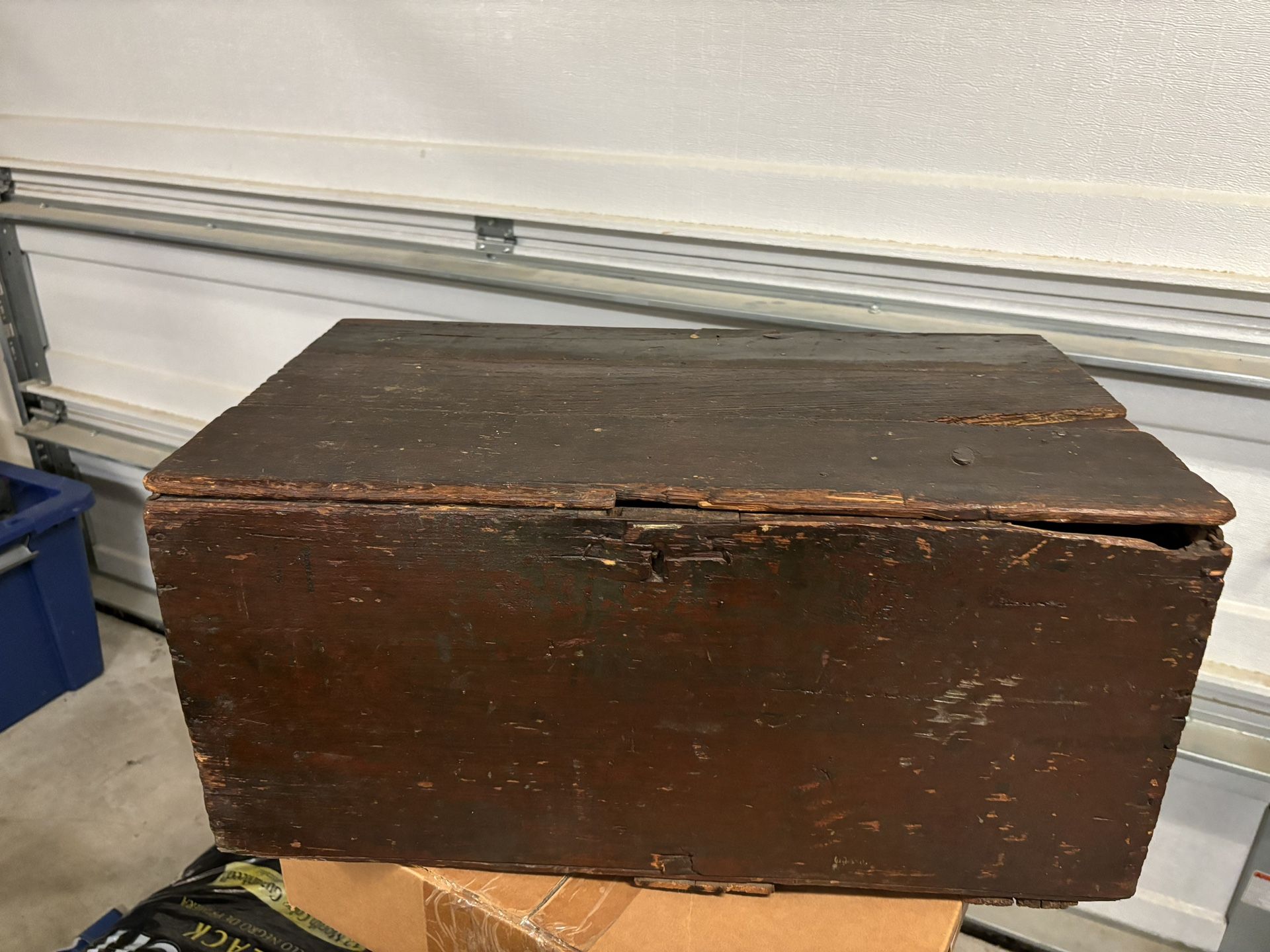 Antique Wood Tool Box 