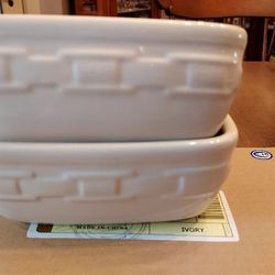 Longaberger Woven Dash Bowl's In "Ivory"