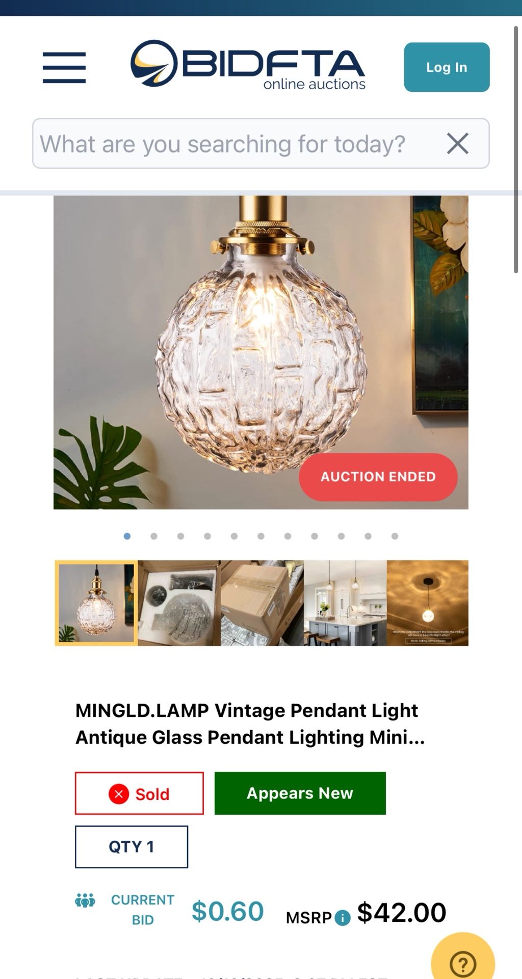 Antique Pendant Light