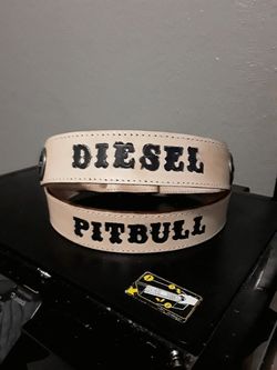 Dog collars 100%leather S,M,L,XL custom with name (collares para perros grandes resistentes todas las medidas) cuero vaqueta